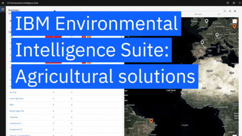 Thumbnail for entry IBM Industry Solutions for Agriculture
