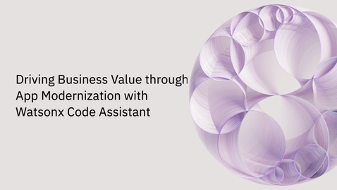 Thumbnail for IBM watsonx Code Assistant for Z (Short Demo)