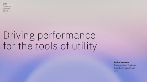 Thumbnail for Driving Performance for the Tools of Utility