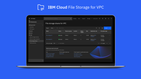 Thumbnail for IBM Cloud File Storage Overview