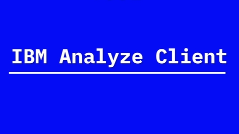 Thumbnail for Install: AD Analyze Client over an IDz application