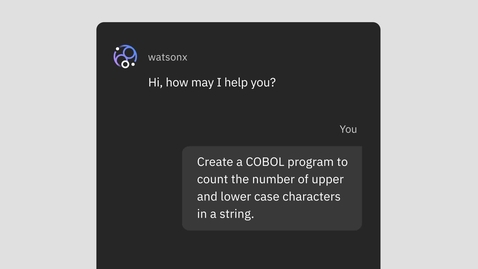Thumbnail for watsonx Code Assistant for Z - Web Animation (Generate)
