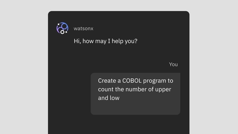 Thumbnail for watsonx Code Assistant for Z - Web Animation (Generate)
