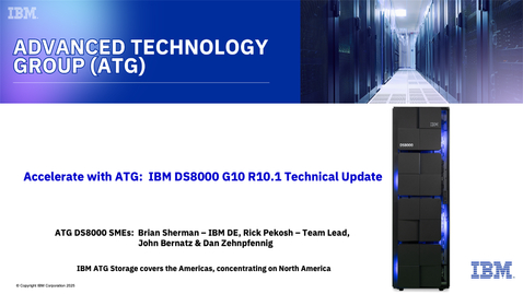 Thumbnail for IBM DS8000 Release 10.1 Technical Update - September 16, 2025