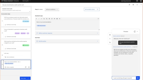 Thumbnail for IBM watsonx Assistant + NICE CXone: Builder demo