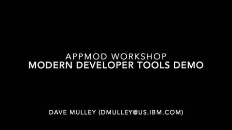 Thumbnail for entry Modern development experience for WebSphere and Java Applications