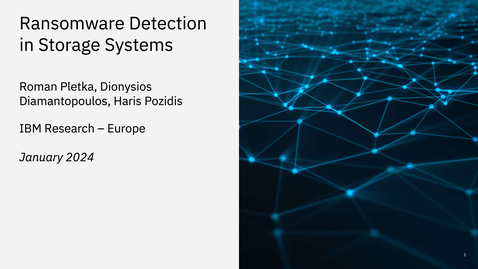 Thumbnail for Ransomware Detection inside IBM FlashSystem with FlashCoreModules ver4, with Recovery