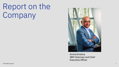 Thumbnail for IBM 2022 Annual Meeting of Shareholders - Report on the Company