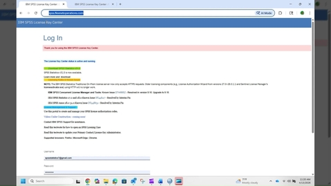 Thumbnail for IBM SPSS License Key Center - Authorized Use Code