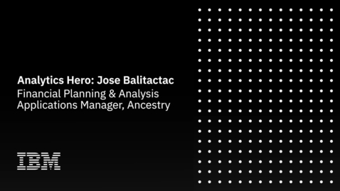 Thumbnail for Analytics Hero: Ancestry Video - Jose Balitactac