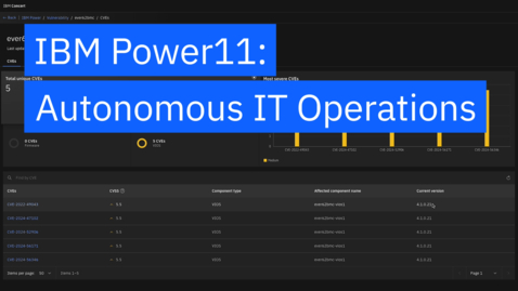 Thumbnail for Business continuity with IBM Power11 Autonomous IT Operations