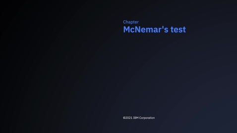 Thumbnail for SPSS Statistics Early Access Program - McNemar's test