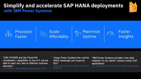 Thumbnail for Forrester: The Total Economic Impact Of IBM® Power Systems™ For SAP HANA®