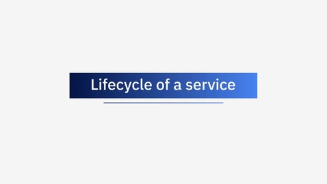 Thumbnail for Lifecycle of a service | z/OS Management Service Catalog