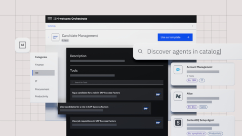 Thumbnail for IBM watsonx Orchestrate Prebuilt AI Agents