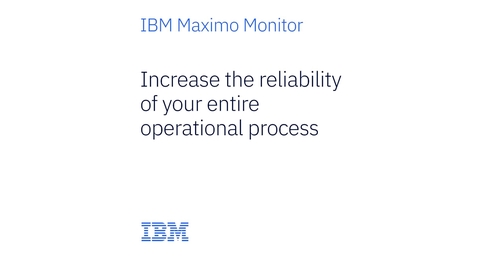 Thumbnail for Maximo Monitor Demo