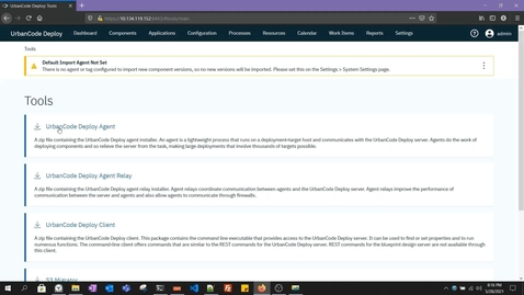 Thumbnail for entry UrbanCode Deploy Installation Agent