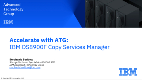 Thumbnail for IBM DS8900F Copy Services Manager: How to create a 3-site multi-target solution in CSM - 09212023