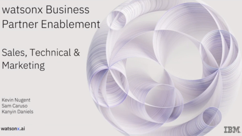 Thumbnail for IBM watsonx business partner activation