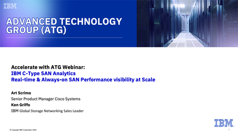 Thumbnail for IBM C-Type SAN Analytics: Real-time and Always-on SAN Performance visibility at Scale - 07232024