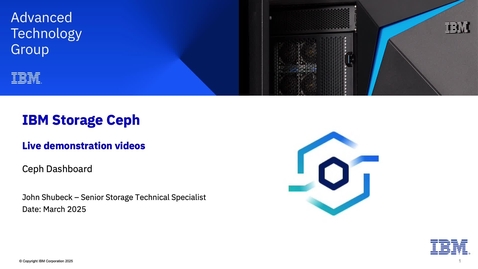 Thumbnail for Ceph Dashboard Demo