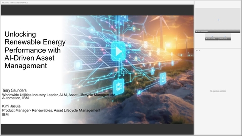 Thumbnail for IBM Maximo Renewables - Unlock Renewable Energy Performance with AI-Driven Asset Management webinar