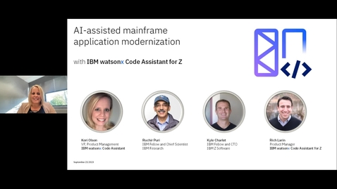 Thumbnail for entry IBM watsonx Code Assistant for Z brings Generative AI to Mainframe Application Modernization