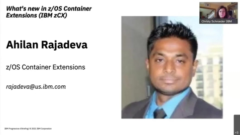 Thumbnail for zOS Academy - What's new in zOS Container Extensions (IBM zCX)