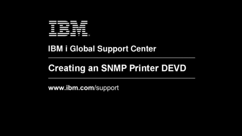 Thumbnail for entry Creating an SNMP Printer Device Description