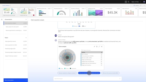 Thumbnail for Surface actionable insights in seconds with IBM watsonx BI