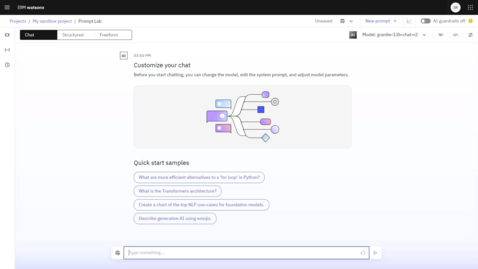 Thumbnail for IBM watsonx.ai: Chat mode