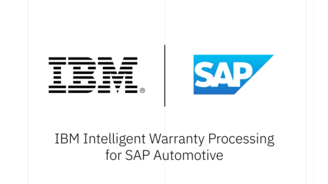 Thumbnail for entry Intelligent Warranty Processing for SAP Automotive