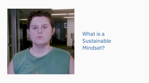 Thumbnail for entry 4 - What Is a Sustainable Mindset