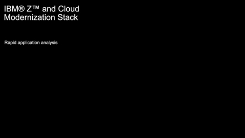 Thumbnail for Rapid application analysis