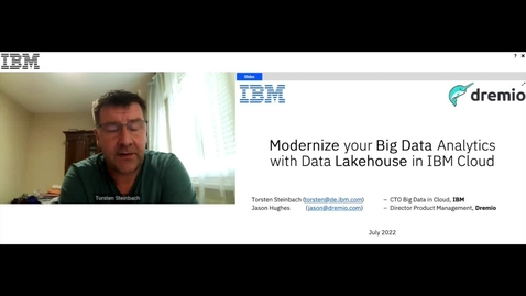 Thumbnail for Lakehouse Webinar - Modernize your Big Data Analytics with Data Lakehouse in IBM Cloud