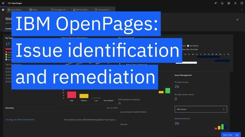 Thumbnail for entry IBM OpenPages: Accelerate Issue Response