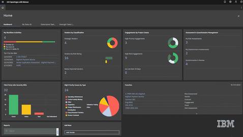 Thumbnail for IBM OpenPages Third Party Risk Management: Demo