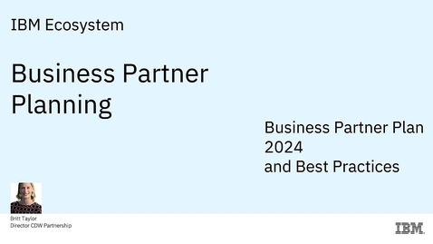 Thumbnail for Business Partner Plan 2024 and Best Practices