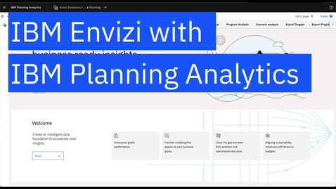 Thumbnail for IBM Envizi with Planning Analytics