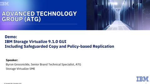 Thumbnail for Storage Virtualize 9.1 GUI Demo
