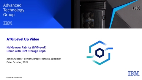 Thumbnail for NVMe Demo with IBM Storage Ceph