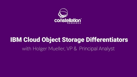 Thumbnail for entry IBM Cloud Object Storage Differentiators