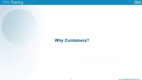 Thumbnail for Why containers?