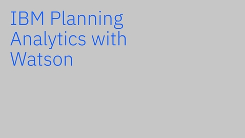 Thumbnail for entry Demo: Optimize sustainability goals with IBM Planning Analytics