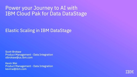 Thumbnail for entry Auto Scaling with IBM DataStage - IBM Cloud Pak for Data 3.0