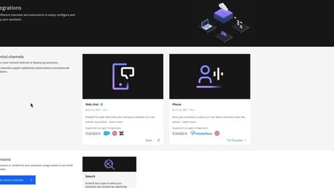 Thumbnail for Watson Assistant Extensions