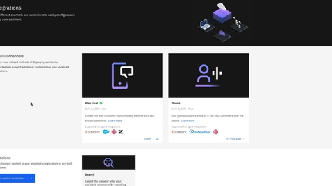 Thumbnail for entry Watson Assistant Extensions