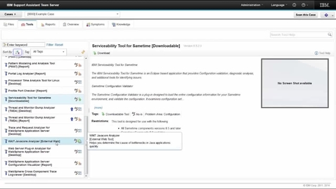 Thumbnail for IBM Support Assistant 5.0 Team Server: New features included in Fix Pack 1
