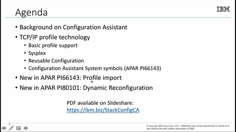 Thumbnail for TCP/IP Stack Configuration with Config Assistant for z/OS CS