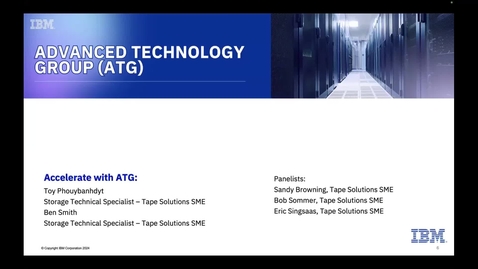 Thumbnail for IBM TS7700 Tape Solution Overview 201 - 06182024